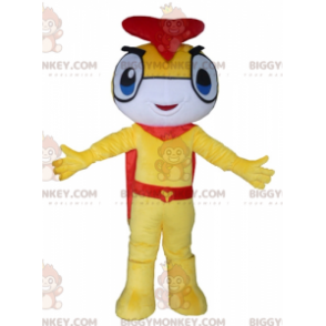  BIGGYMONKEY™ Costume da mascotte da insetto pupazzo di neve giallo bianco e rosso - Mascotte di insetti - BiggyMonkey.com