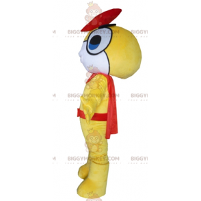 BIGGYMONKEY™ Yellow White and Red Snowman Insect Mascot Costume