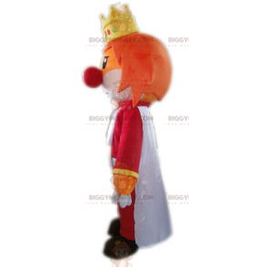 King BIGGYMONKEY™ Mascot Costume with Crown and Clown Nose -