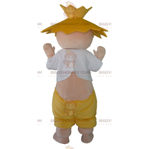 Costume de mascotte BIGGYMONKEY™ de fermier d'agriculteur avec