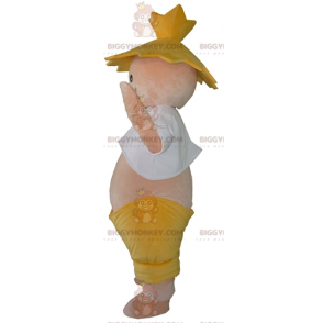 Costume de mascotte BIGGYMONKEY™ de fermier d'agriculteur avec