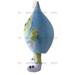 Zeer lachende blauwe en groene gigantische klodder BIGGYMONKEY™ mascottekostuum - BiggyMonkey.com