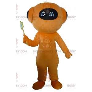 Orange and Black Giant Alien Robot BIGGYMONKEY™ Mascot Costume