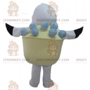 BIGGYMONKEY™ Mascot Costume White and Black Bird in a Tub of