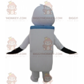 BIGGYMONKEY™ Mascot Costume White and Black Bird with Giant Toilet - Animal Mascots - BIGGYMONKEY_04252 - BiggyMonkey.com