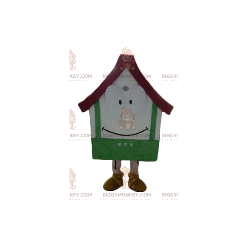 Red and Green White Giant House BIGGYMONKEY™ Mascot Costume -