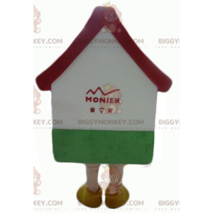 Red and Green White Giant House BIGGYMONKEY™ Mascot Costume -