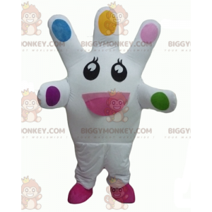 Very Smiling Giant White Hand BIGGYMONKEY™ Mascot Costume -