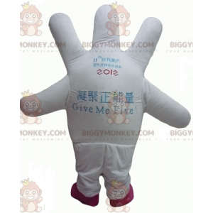 Very Smiling Giant White Hand BIGGYMONKEY™ Mascot Costume -