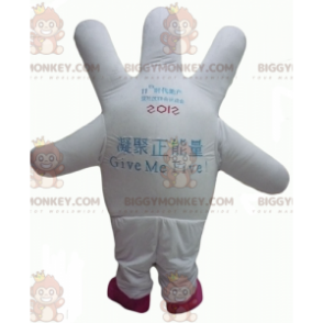 Traje de mascote BIGGYMONKEY™ de mão branca gigante muito