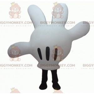 Vit och svart Mickey Hand BIGGYMONKEY™ maskotdräkt -