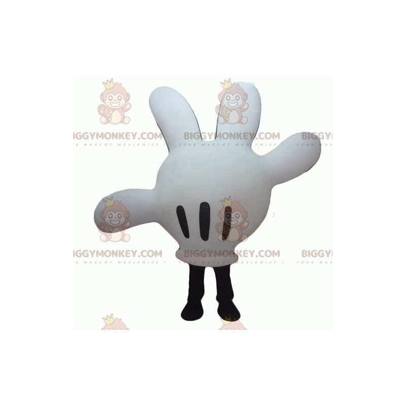 White and Black Mickey Hand BIGGYMONKEY™ Mascot Costume -