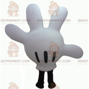 White and Black Mickey Hand BIGGYMONKEY™ Mascot Costume -