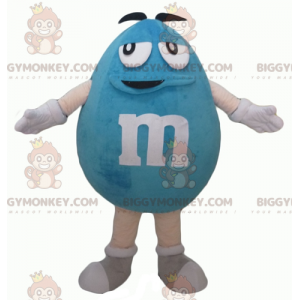 Funny Plump Giant Blue M&M's BIGGYMONKEY™ maskotkostume -