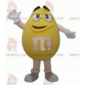 Fantasia de mascote M&M's BIGGYMONKEY™ amarelo gigante gordo