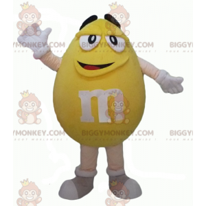 Morsom Plump Giant Yellow M&Ms BIGGYMONKEY™ maskotkostyme - Maskotter kjente mennesker - BIGGYMONKEY_04258 - BiggyMonkey.com