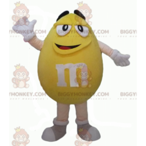 Sjovt fyldig kæmpe gul M&M's BIGGYMONKEY™ maskotkostume - Masker berømte mennesker - BIGGYMONKEY_04258 - BiggyMonkey.com