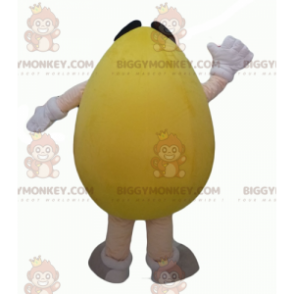Funny Plump Giant Yellow M&M's BIGGYMONKEY™ Mascot Costume -
