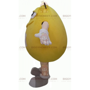 Sjovt fyldig kæmpe gul M&M's BIGGYMONKEY™ maskotkostume - Masker berømte mennesker - BIGGYMONKEY_04258 - BiggyMonkey.com