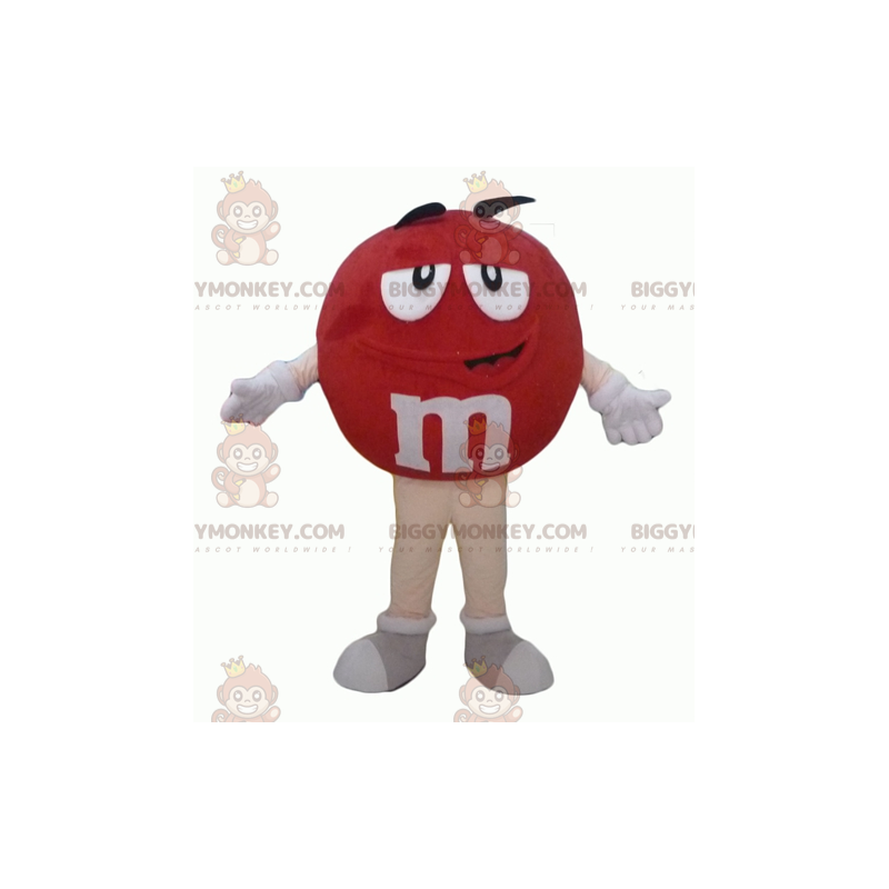 Funny Plump Giant Red M&M's BIGGYMONKEY™ Mascot Costume -
