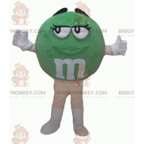 Traje de mascote M&M's BIGGYMONKEY™ vermelho gigante feminino