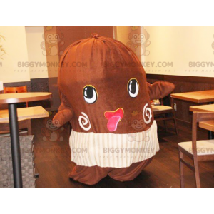 Costume de mascotte BIGGYMONKEY™ de fève de cacao géante -