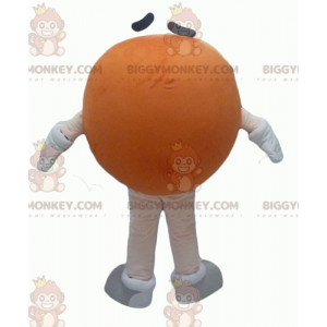 Sjov rund kæmpe orange M&M's BIGGYMONKEY™ maskotkostume -