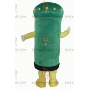 Very Smiling Green and Yellow Mailbox BIGGYMONKEY™ Mascot