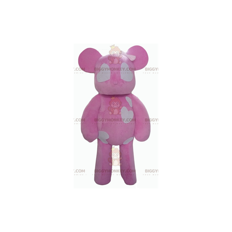 BIGGYMONKEY™ Mascot Costume Pink and White Teddy Bear with