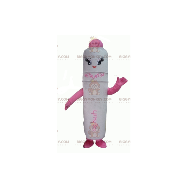 White and Pink Giant Pen BIGGYMONKEY™ Mascot Costume - White and Pink Giant Pen BIGGYMONKEY™ Mascot Costume -
