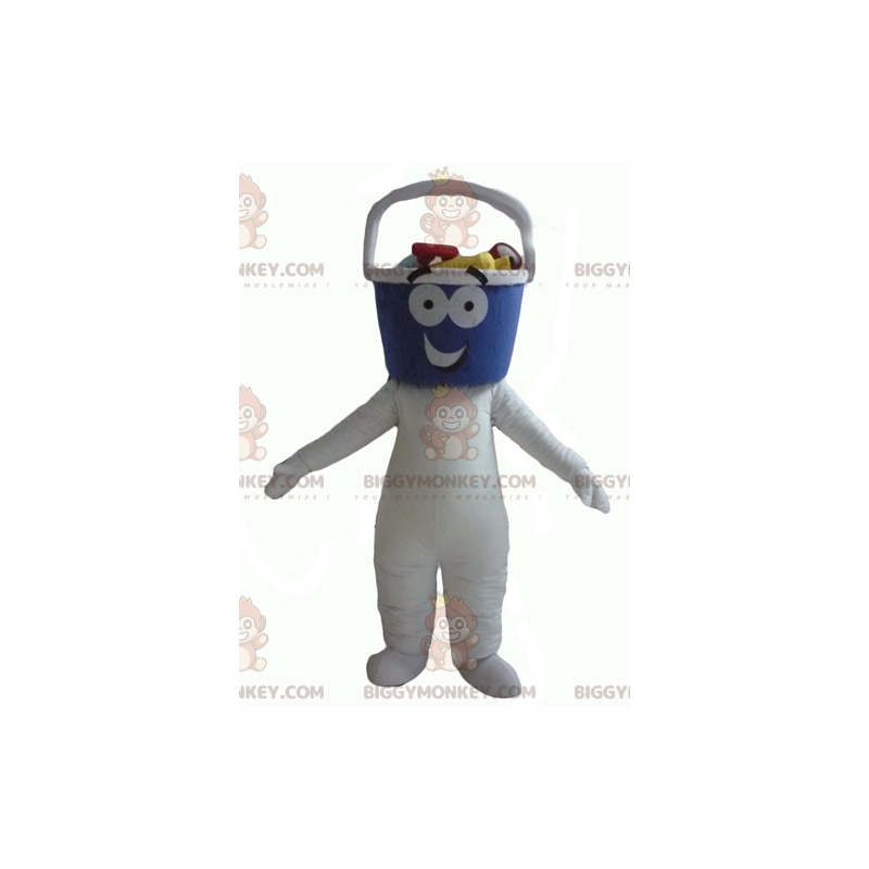 BIGGYMONKEY™ White Man Bucket Head Mascot Costume - BIGGYMONKEY™ White Man Bucket Head Mascot Costume -