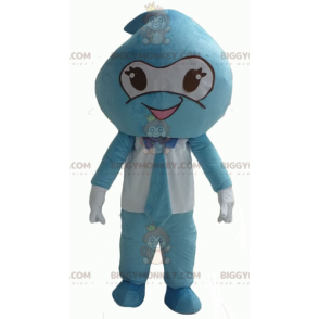 BIGGYMONKEY™ Blue and White Giant Waterdrop Snowman Mascot