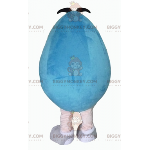 Disfraz de mascota BIGGYMONKEY™ de M&M's azul gigante regordete