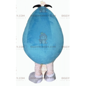 Legrační baculatý obří modrý kostým maskota M&M BIGGYMONKEY™ –