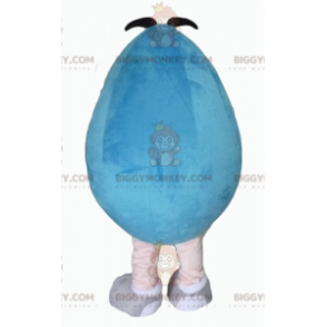 Disfraz de mascota BIGGYMONKEY™ de M&M's azul gigante regordete