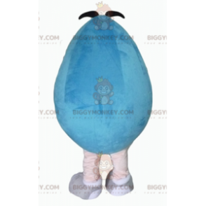 Traje de mascote M&M's BIGGYMONKEY™ azul gorducho e gigante
