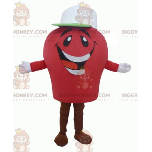 BIGGYMONKEY™ Giant Smiling Red Snowman Mascot Costume -