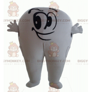 Cute Smiling Giant White Tooth BIGGYMONKEY™ Mascot Costume -
