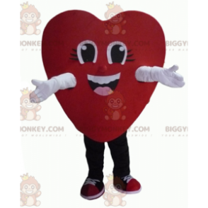 Χαμογελαστή στολή μασκότ BIGGYMONKEY™ Giant Red Heart - Μη ταξινομημένες μασκότ - BIGGYMONKEY_04280 - BiggyMonkey.com