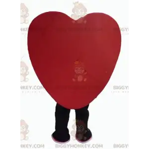 Kostým s úsměvem obří červené srdce BIGGYMONKEY™ maskota –