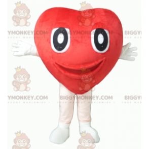Schattig reuzenrood hart BIGGYMONKEY™ mascottekostuum -