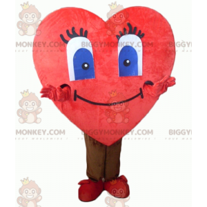 Cute Giant Red Heart BIGGYMONKEY™ Mascot Costume -