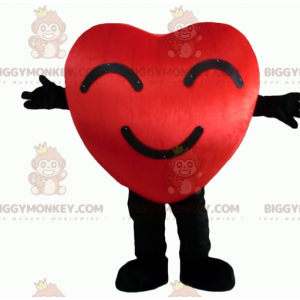 Smiling Giant Red and Black Heart BIGGYMONKEY™ Mascot Costume -