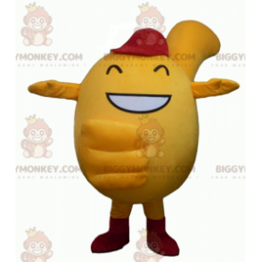 BIGGYMONKEY™ Söpö kurvikas keltainen miehen maskottiasu - Ihmisen maskotit - BIGGYMONKEY_04285 - BiggyMonkey.com