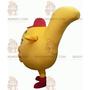 BIGGYMONKEY™ Söpö kurvikas keltainen miehen maskottiasu - Ihmisen maskotit - BIGGYMONKEY_04285 - BiggyMonkey.com