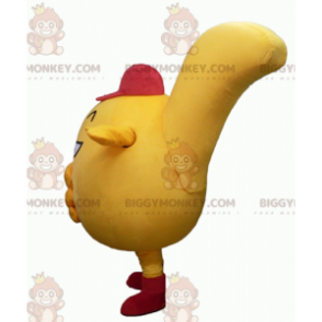 BIGGYMONKEY™ Söpö kurvikas keltainen miehen maskottiasu - Ihmisen maskotit - BIGGYMONKEY_04285 - BiggyMonkey.com