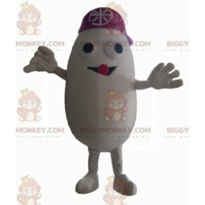 BIGGYMONKEY™ Schattige ronde gigantische witte sneeuwpop mascottekostuum - Menselijke mascottes - BiggyMonkey.com