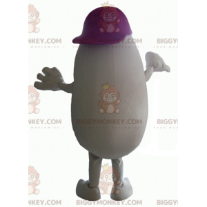 BIGGYMONKEY™ Χαριτωμένη, στρογγυλή, γιγάντια λευκή στολή μασκότ