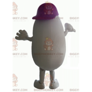 BIGGYMONKEY™ Schattige ronde gigantische witte sneeuwpop mascottekostuum - Menselijke mascottes - BiggyMonkey.com