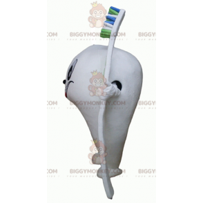 Giant White Tooth BIGGYMONKEY™ maskottiasu hammasharjalla -